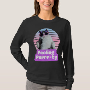 T-shirt Mème hilarant de chat Kitty Félin Sentiment ronron