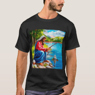 T-SHIRT MÊME JÉSUS AVAIT UNE HISTOIRE DE POISSON