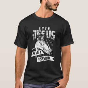 T-shirt Même Jésus avait une histoire de poisson Mignon Am
