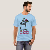 T-shirt Même les pingouins aiment le baseball (Devant entier)