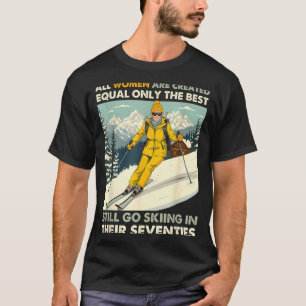 T-shirt Mémé Maman Va Toujours Faire Du Ski Dans Les Année