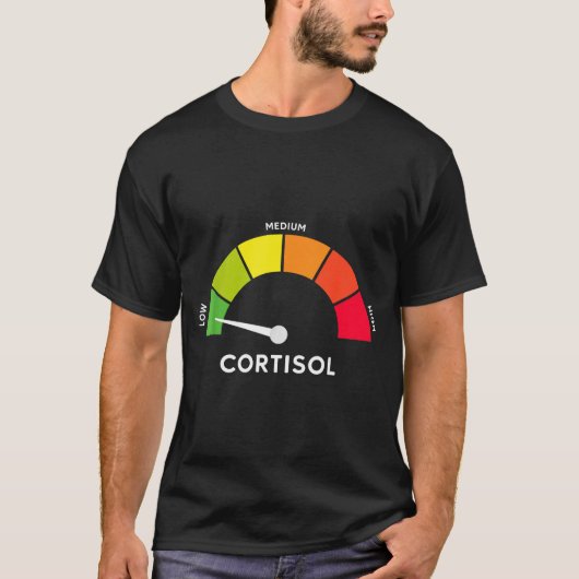 T-shirt Mème niveaux de cortisol bas (Devant)