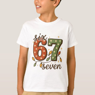 T-shirt Mème Noël 67 Six Sept 6-7 Blague drôle d'Internet