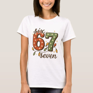 T-shirt Mème Noël 67 Six Sept 6-7 Blague drôle d'Internet