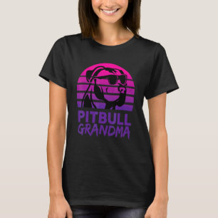 T-shirt Mémé Pitbull Rétro Pitbull Chien 80s