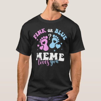 T-shirt Mème Rose Ou Bleu Vous Aime Bébé Genre Reveal Par