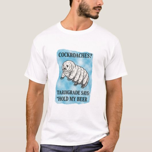 T-shirt Mème Tardigrade Tiens Ma Bière (Devant)