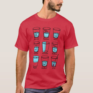 T-shirt Mème verre à moitié vide Édition artiste