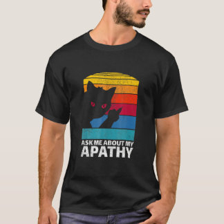 T-shirt Mème Vintage rétro Doigt Moyen Chat Maman Papa Apa