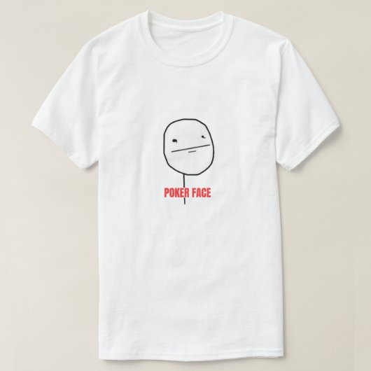 T-shirt Mème visage poker (Design devant)