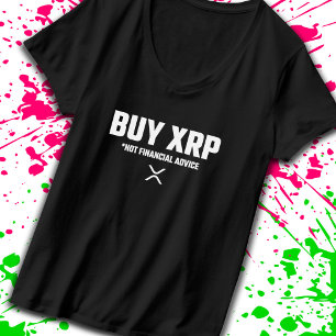 T-shirt Mème XRP Crypto Pas Conseil Financier Avertissemen