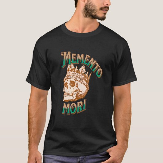 T-shirt Memento Mori Phrase latine (Devant)
