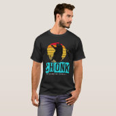 T-shirt Mèmes de chat de l'échelle Chonk (Devant entier)