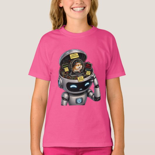 T-shirt mèmes drôles de robot (Devant)