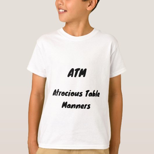 T-shirt Mêmes Table Atrociques (Devant)