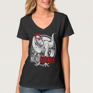 T-shirt Memesaurus Dinosaur Rex Fête des Mères Famille Mat