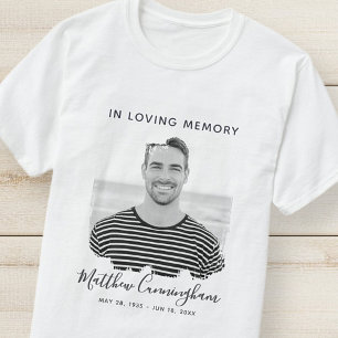 T-shirt Mémoire d'amour mémorial photo personnalisée