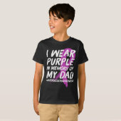 T-shirt Mémoire de papa Porte une surdose violette (Devant entier)
