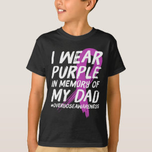 T-shirt Mémoire de papa Porte une surdose violette