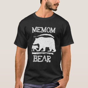 T-shirt Mémom Ours de Noël Pyjama Rouge Buffalo à plaid Fa
