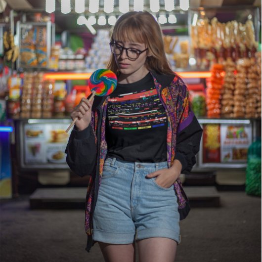 T-shirt Memorabilia 80s 90s Teletext Glitch Art Nostalgie