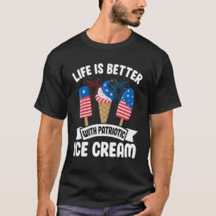 T-shirt Mémorial 4 Jour de juillet Fête Patriotique Cre de