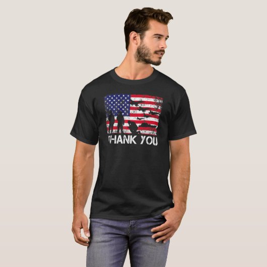 T-shirt Memorial Day 2022 Patriotic American Flag Merci (Devant entier)