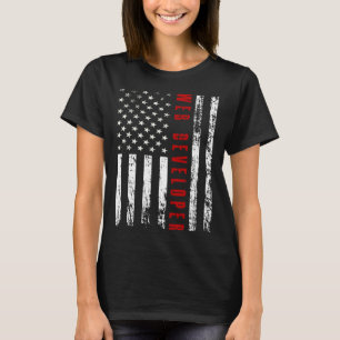 T-shirt Memorial Day développeur web drapeau usa