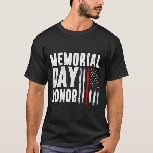 T-shirt Memorial Day Honore Ceux Qui Ont Servi Et Sacrifié (Devant)