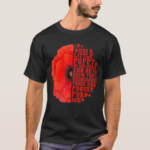 T-shirt Memorial Day Red Little Poppy Se souvenir de qui a