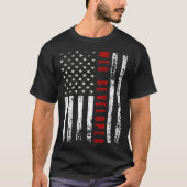 T-shirt Memorial Day web developer usa flag (Devant)