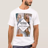 T-shirt Mémorial de collage photo moderne In Love Memory (Devant)