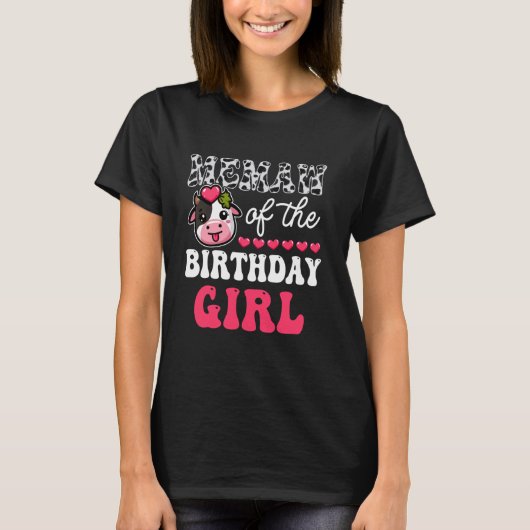 T-shirt Mémorial de la fille d'anniversaire Funny Vache fa (Devant)