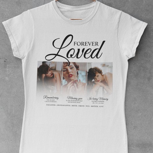 T-shirt Mémorial de la photo Forever Love 3