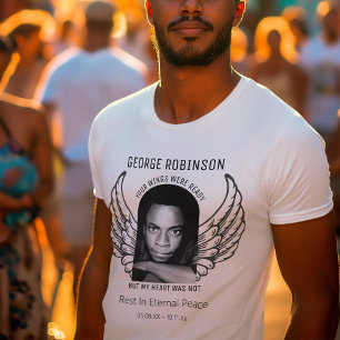 T-Shirt Mémorial de Photo Personnalisé Moderne