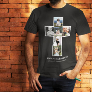 T-shirt Mémorial du collage de photos croisées