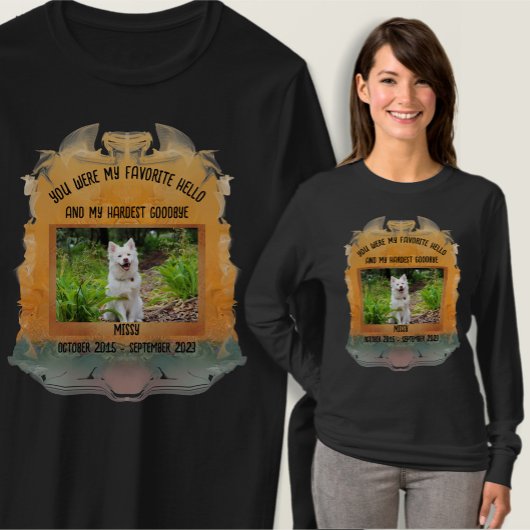 T-shirt Mémorial Mon préféré Bonjour Abstrait coucher de s