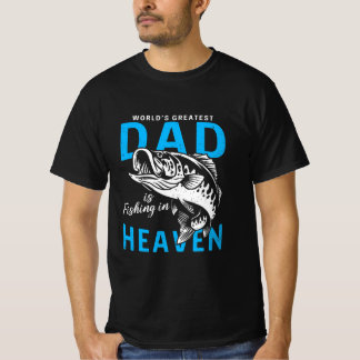 T-shirt Memorial World Le Plus Grand Papa Pêche Au Ciel