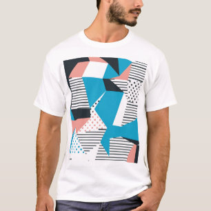 T-shirt Memphis Motif : Tendance Abstraite minimaliste