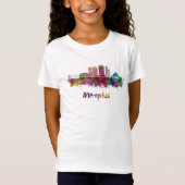 T-Shirt Memphis V2 skyline in watercolor (Devant)