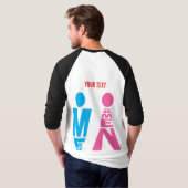 T-shirt Men and Women Typography Icon Design – Bold Pink & (Dos entier)