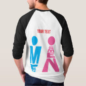T-shirt Men and Women Typography Icon Design – Bold Pink & (Dos)