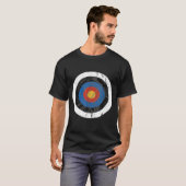 T-shirt Men Bullseye Archery Target Bow Arrow Dart (Devant entier)