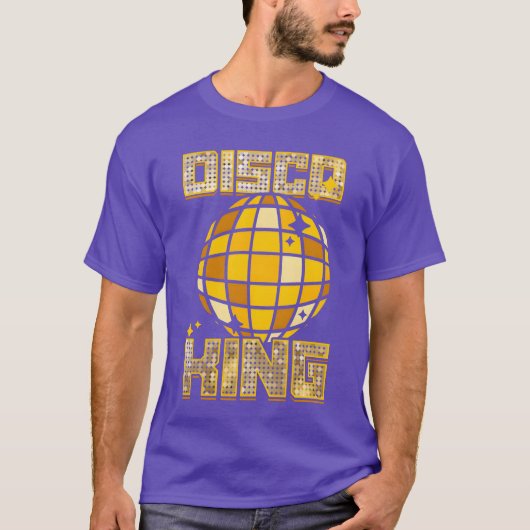 T-shirt Men Disco King Dancing 70s 80s 90s Music retro (Devant)