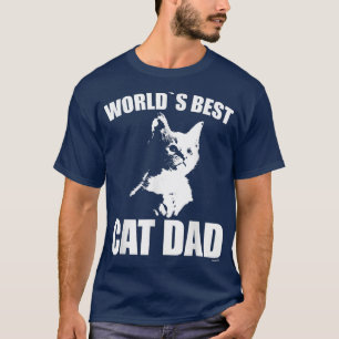 T-shirt Men funny WORLD's BEST CAT DAD KITTEN SHIRT 