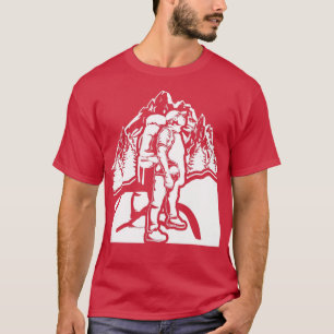 T-shirt Men Hike Nature Mountain Hiker Outdoor Hiking