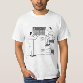 T-shirt Men n Jail Looking Outside One Looking Up One Down