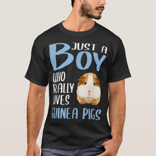 T-shirt Men Venin Cavy Just A Boy Who Really Loves Guinée (Devant)