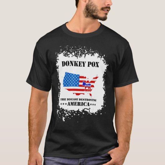 T-shirt Men Women  Donkey Pox The Disease Destroying Ameri (Devant)
