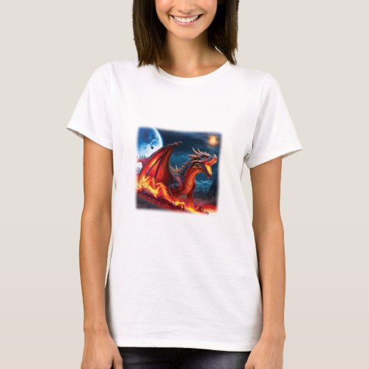T-shirt Menacing Red Dragon (Devant)